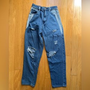 Vintage pattern work jeans